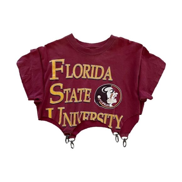 FURST OF A KIND Reworked VINTAGE Florida State University CLASP BOTTOM TEE - Picture 8 of 11